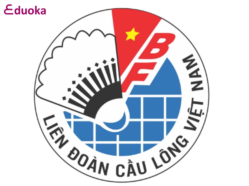 Logo biểu tượng của liên đoàn cầu lông Việt Nam 