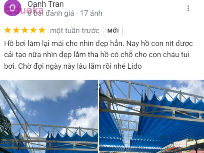 Review của khách hàng về hồ bơi Lido