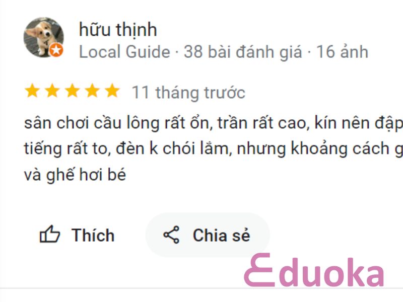 Một số đánh giá của các vợt thủ về sân cầu lông Lê Anh Xuân