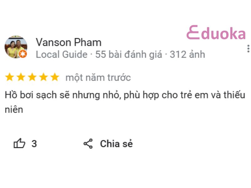Đánh giá của khách hàng về Hồ bơi chung cư Park Land