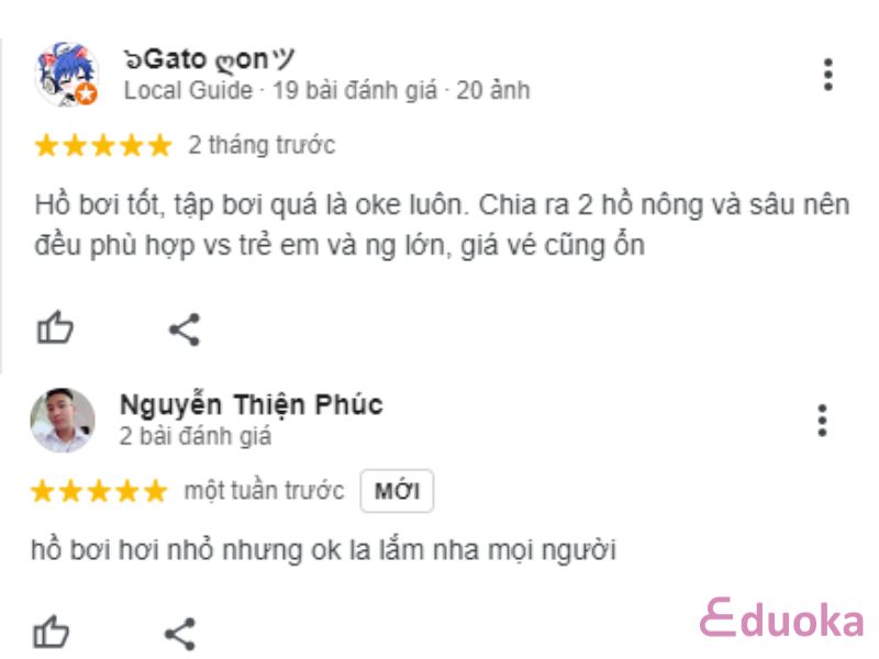 Nhận xét của khách hàng về Hồ Bơi Nguyễn Văn Tạo Nhà Bè