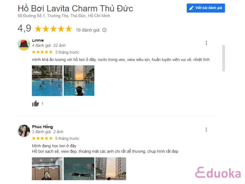 Phản hồi Của Khách Hàng Về Hồ Bơi Lavita Charm Thủ Đức