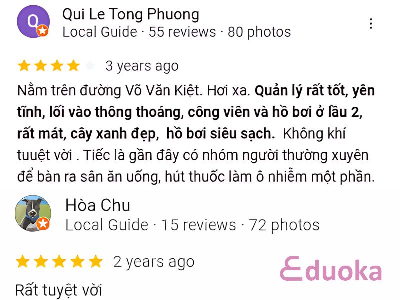 Đánh giá từ khách hàng về Hồ bơi chung cư City Gate Quận 8