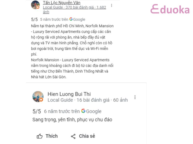 Đánh giá của khách hàng về hồ bơi 