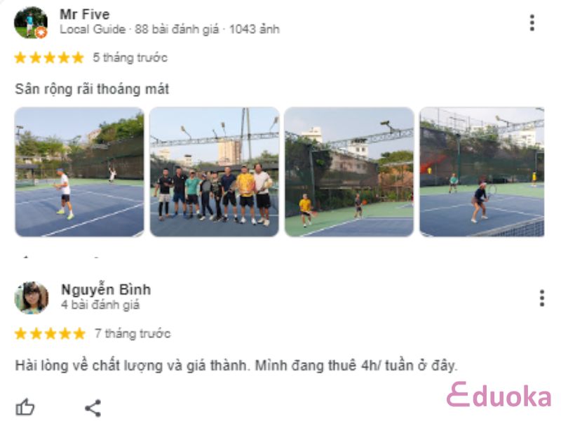 Đánh Giá Của Khách Hàng Về Sân Tennis Khánh Hội