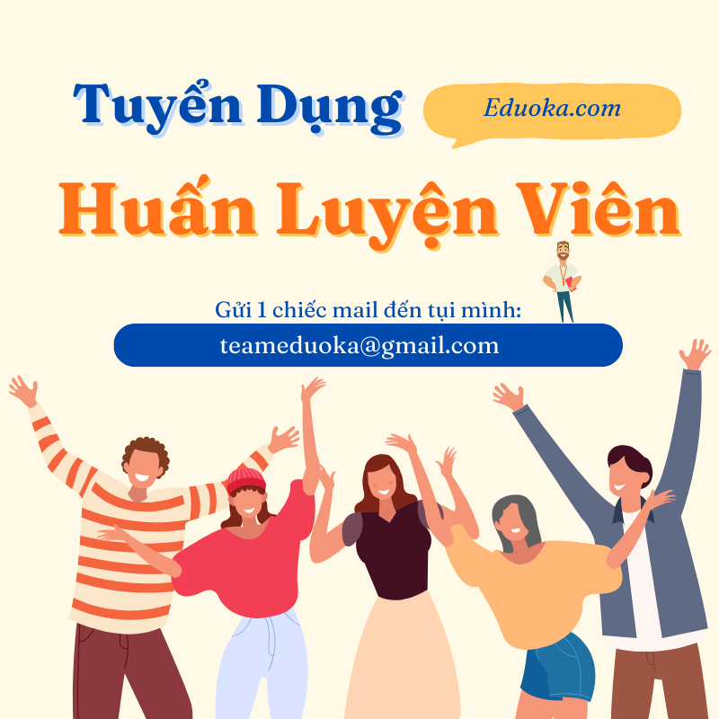 Tuyển dụng huấn luyện viên thể thao chuyên nghiệp tại Trung Tâm Eduoka