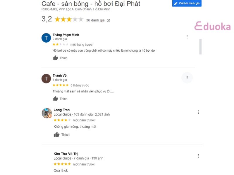 Review của khách hàng về hồ bơi Đại Phát