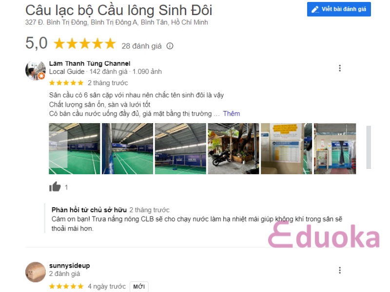 Cảm nhận của các vợt thủ khi trải nghiệm tại Câu lạc bộ Cầu lông Sinh đôi