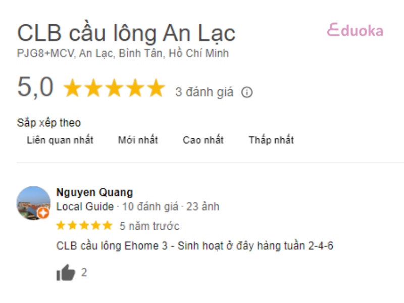 Cảm nhận của các vợt thủ về CBL cầu lông An Lạc