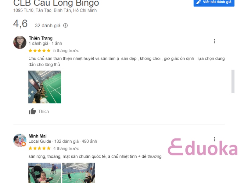 Đánh giá của các vợt thủ về CLB Cầu Lông Bingo