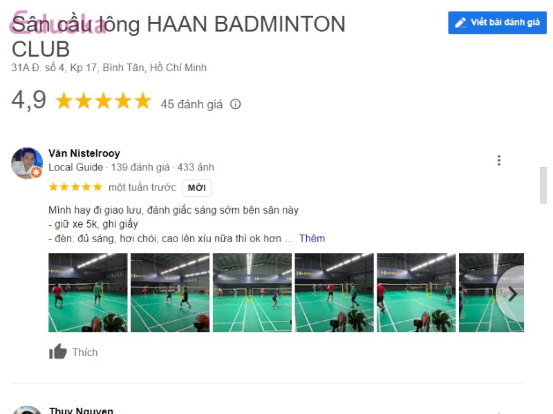 Cảm nhận vợt thủ dành cho Sân cầu lông HAAN BADMINTON CLUB