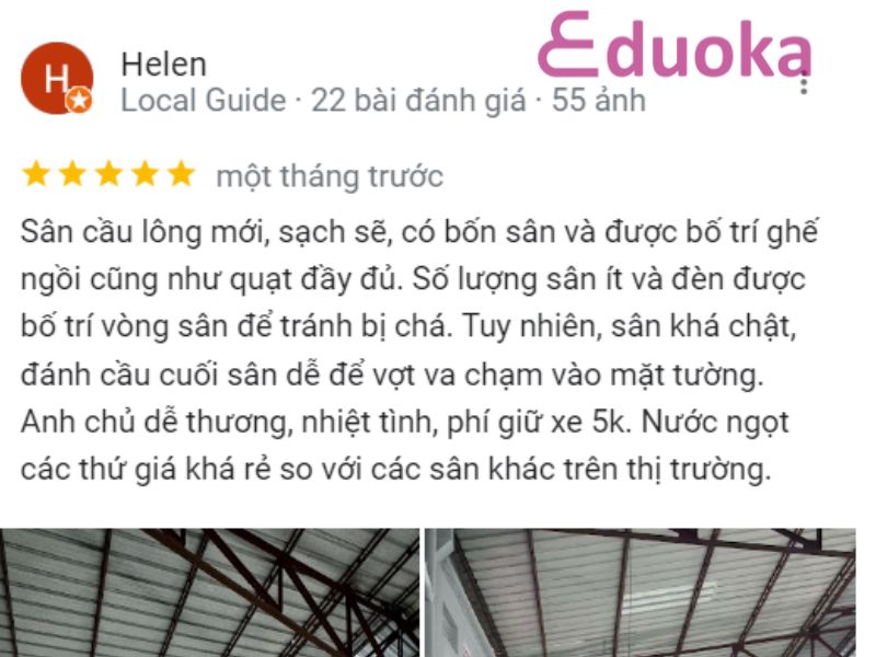 Đánh giá của các vợt thủ về Sân cầu lông Phú Thịnh