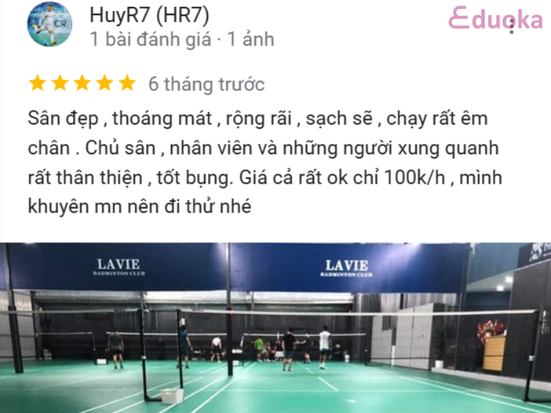 Nhận Xét Của Các Vợt Thủ Về Sân Cầu Lông Lavie 2 Thủ Đức