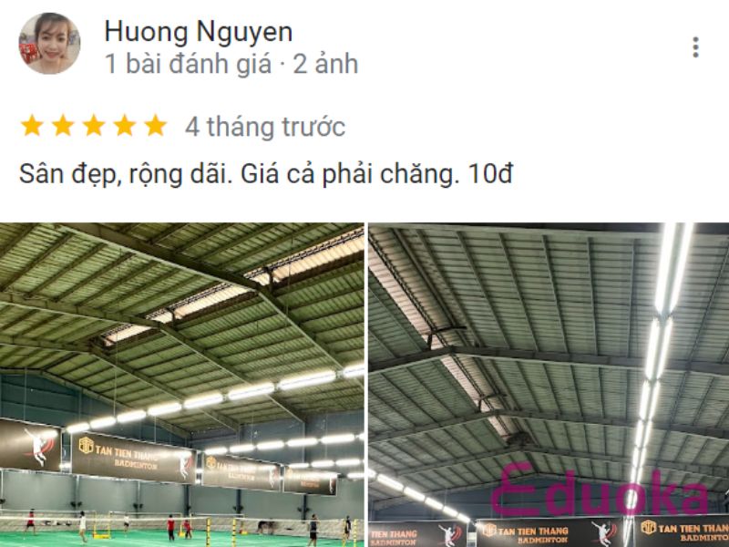 Nhận Xét của Các Vợt Thủ Về Sân Cầu Lông Tân Tiến Thắng