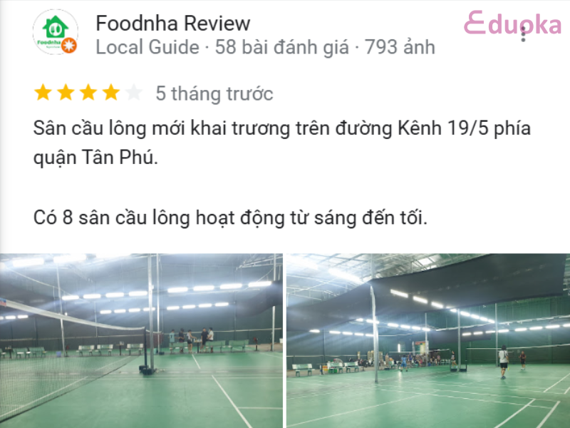 Đánh Giá Của Các Vợt Thủ Về Sân Cầu Lông SD