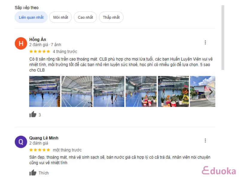 Đánh giá của các vợt thủ về sân cầu lông Nhựt Minh