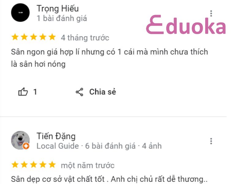 Nhận xét của các vợt thủ về Sân cầu lông Thiệu Khang quận 8