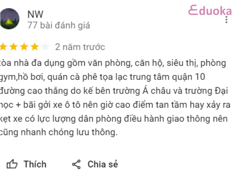 Nhận xét của Khách Hàng về Hồ Bơi Tòa Nhà Charmington La Pointe