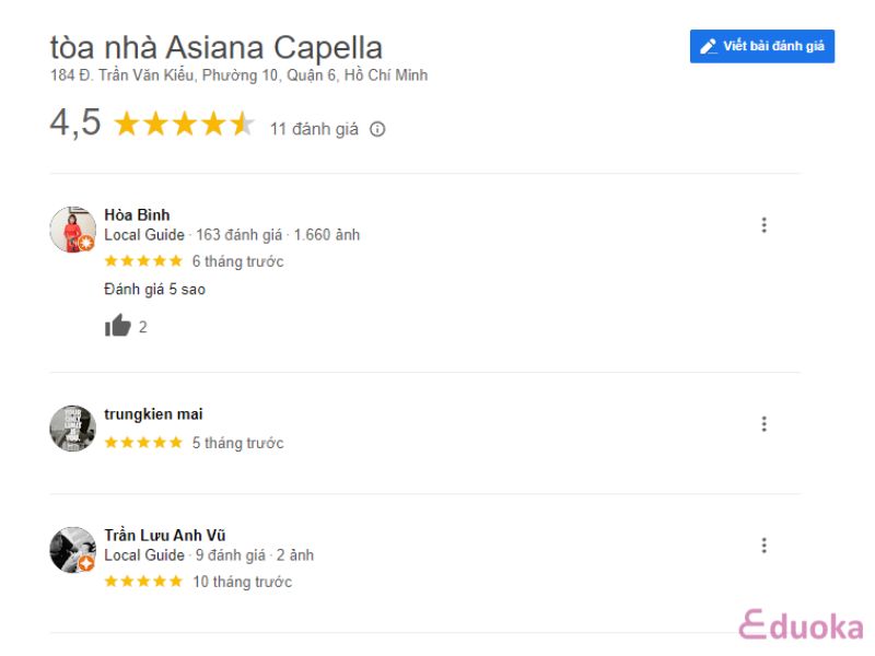 Review của khách hàng về bể bơi chung cư Asiana Capella