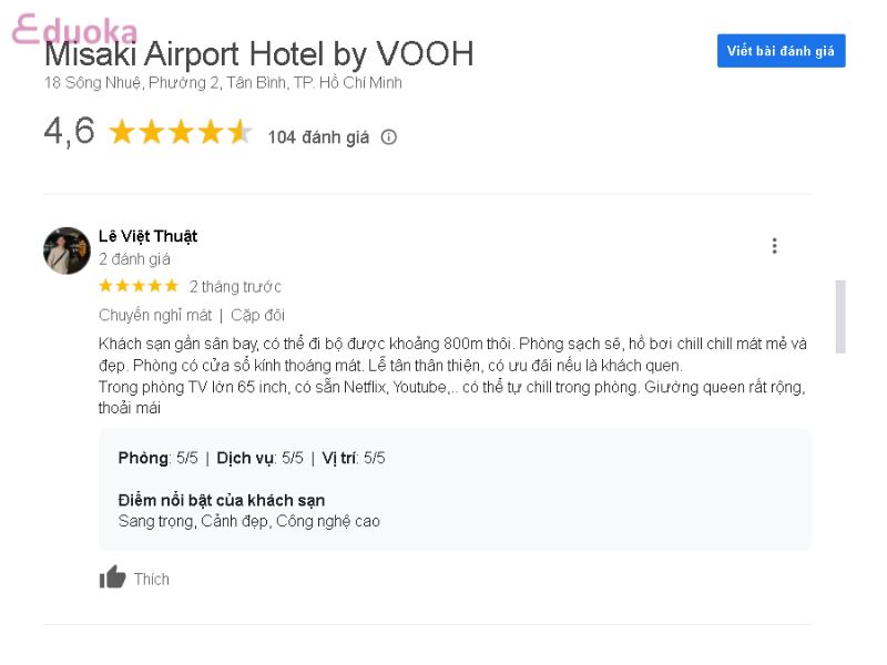 Đánh Giá Của Khách Hàng Về Hồ Bơi Misaki Airport Hotel by VOOH