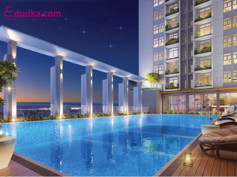 Bể bơi chung cư Saigon Asiana quận 6