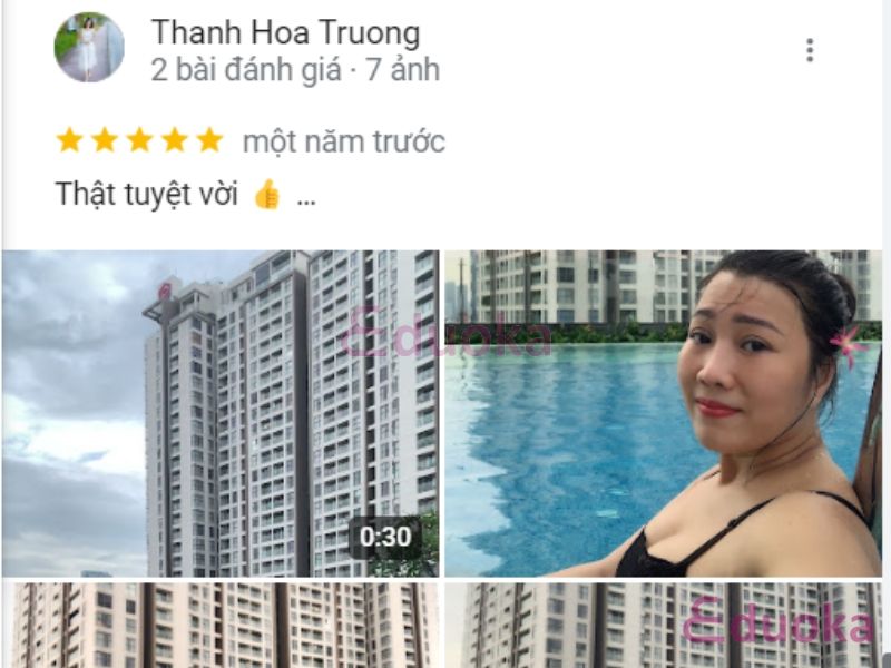 Đánh giá của khách hàng về Hồ Bơi Chung cư River Gate