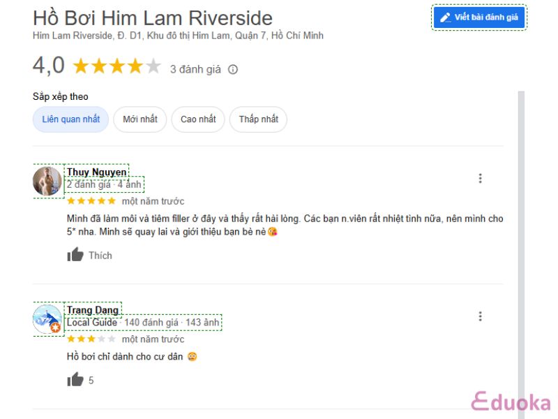 Cảm Nhận Của Khách Hàng Về Hồ Bơi Him Lam Riverside